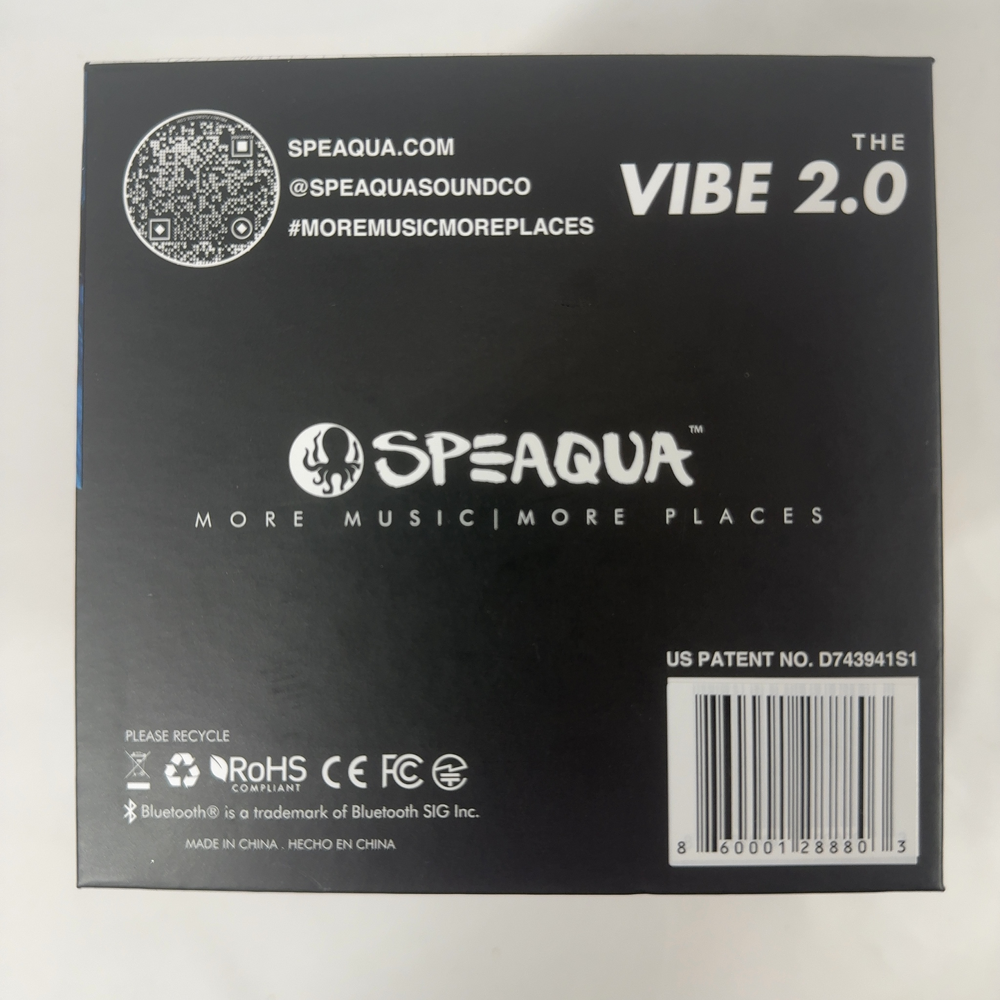 New Speaqua Vibe 2.0 Portable Waterproof Speaker Black