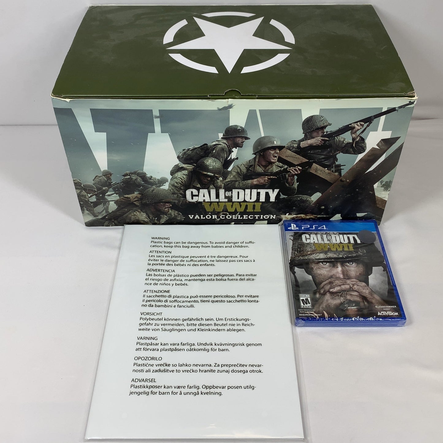 New Call Of Duty: WWII: Valor Edition  (Sony PlayStation 4 PS4, 2017)