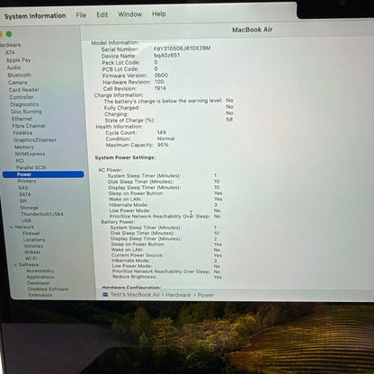 2022 Apple MacBook Air 13.6" M2 8C GPU 3.5GHz 8GB RAM 256GB SSD MLY33LL/A
